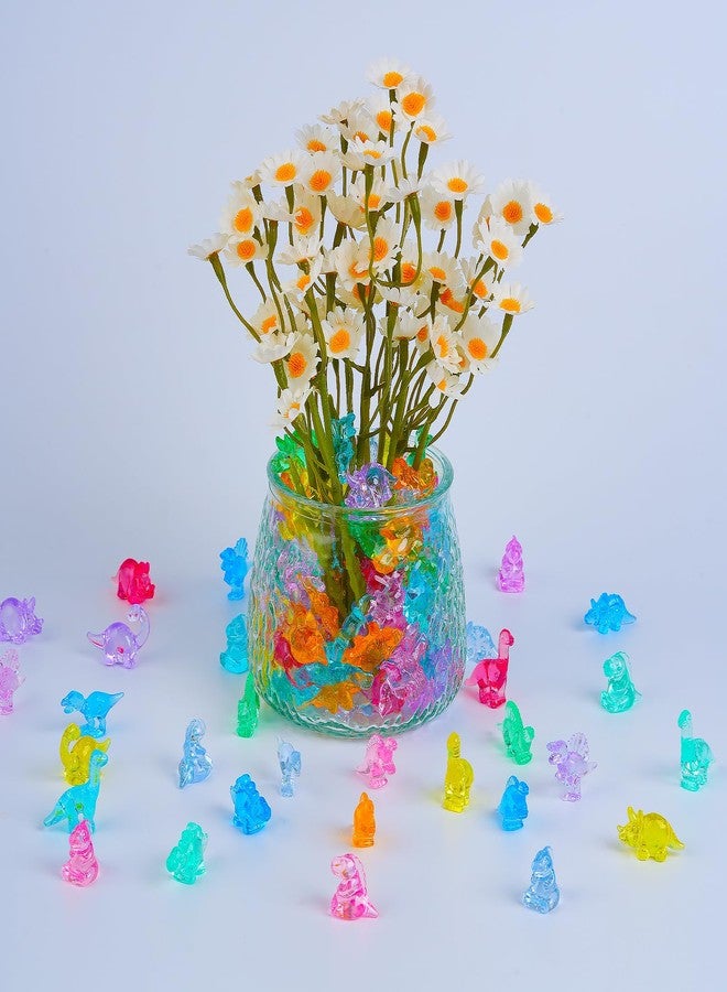 FXMHEHBB 180 Pieces Mini Dinosaur Figures, Multi-Colored Small Acrylic Dinosaur Toys Vase Filler Dino Party Decorations Goodie Bag Stuffers - Image 3